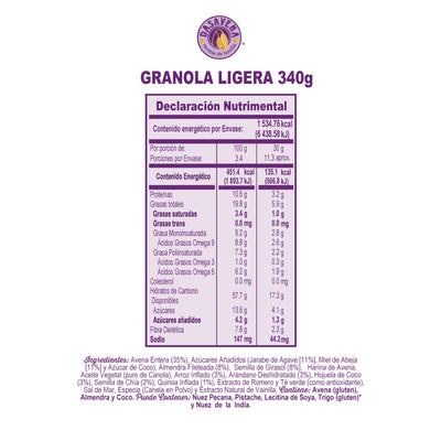 Granola Receta Ligera