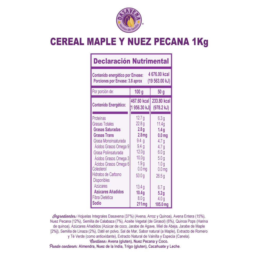 Cereal Maple & Nuez Pecana