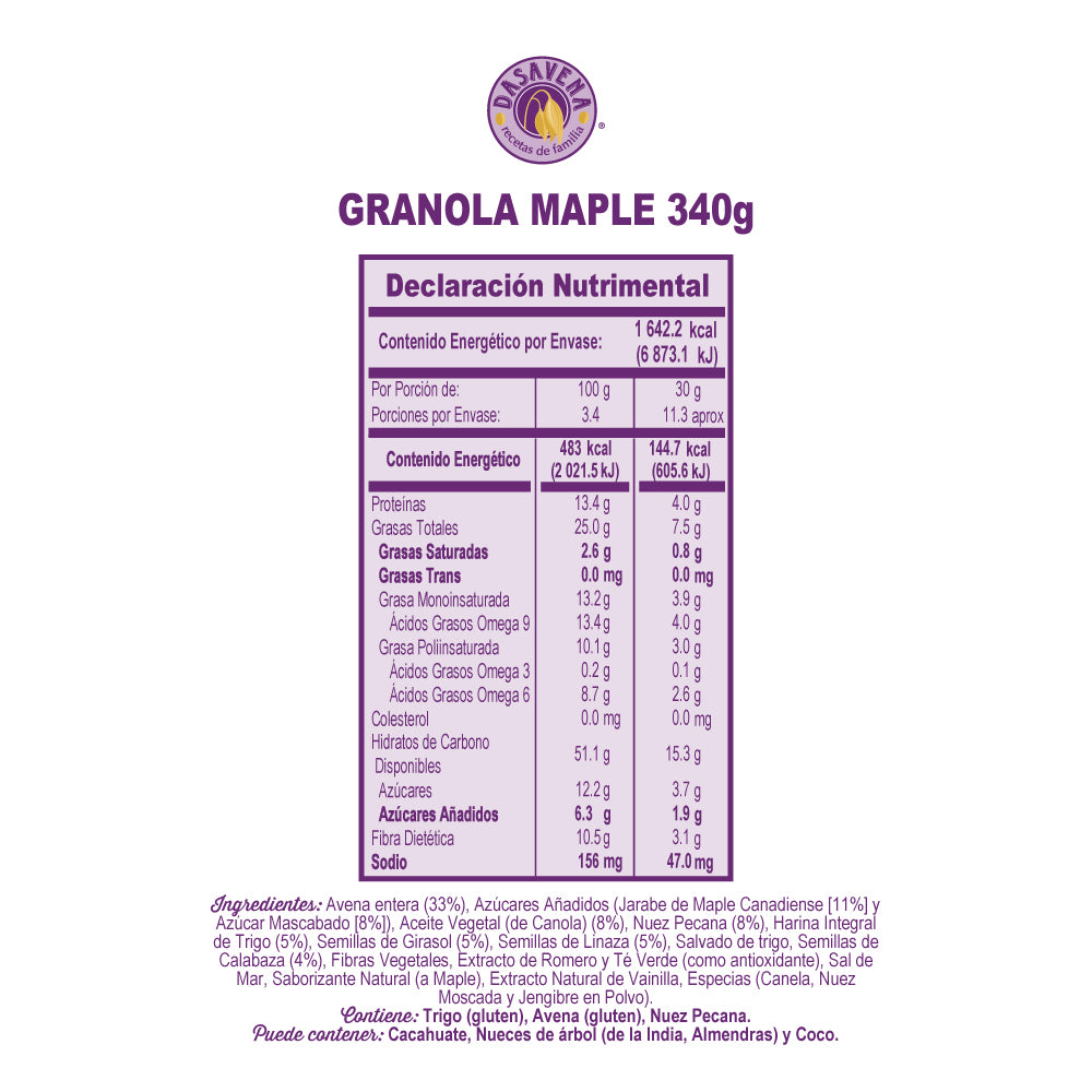 Granola Receta Maple